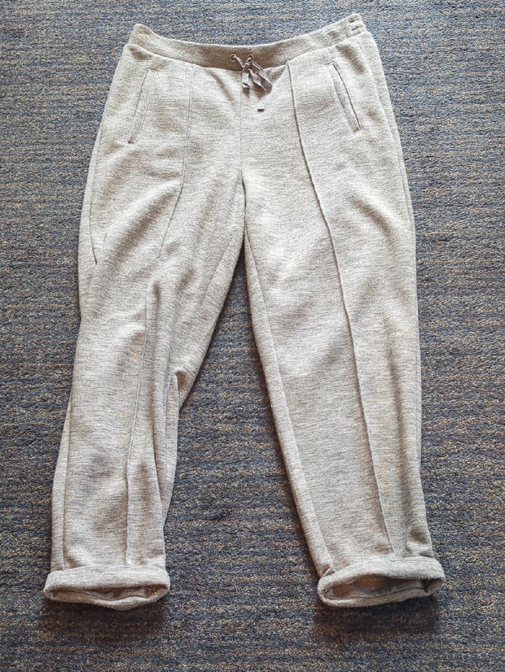 Women's Casual Knit Jogger Pants - Light Gray